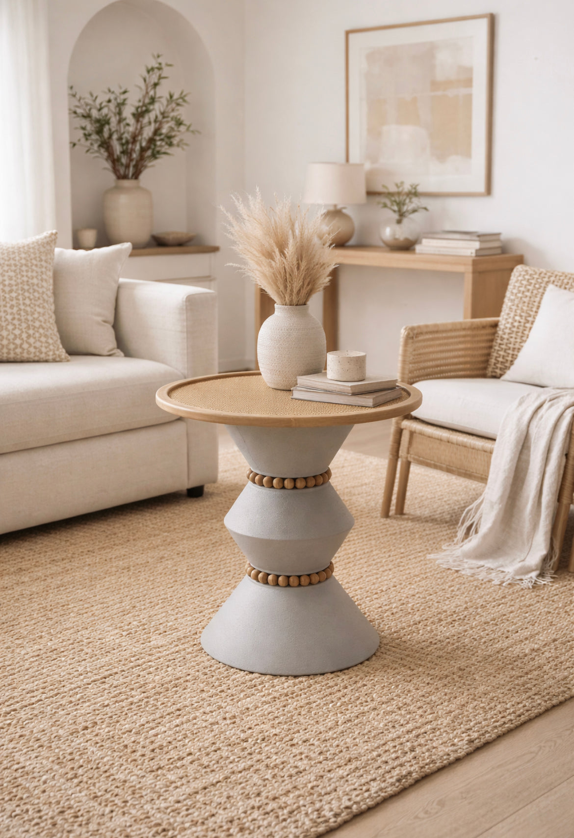 Metal Bead Side Table