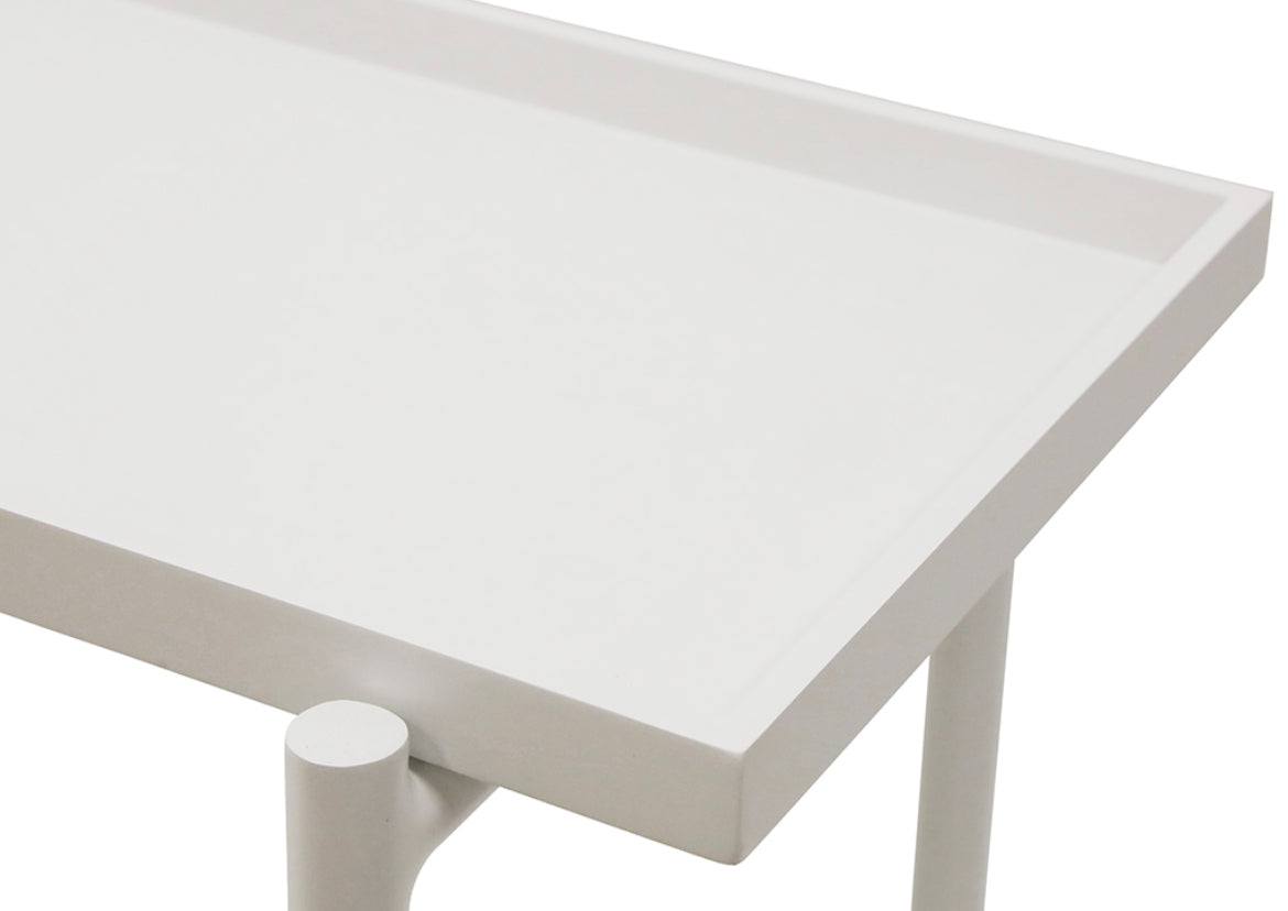 Maison Console - Soft White Aluminium
