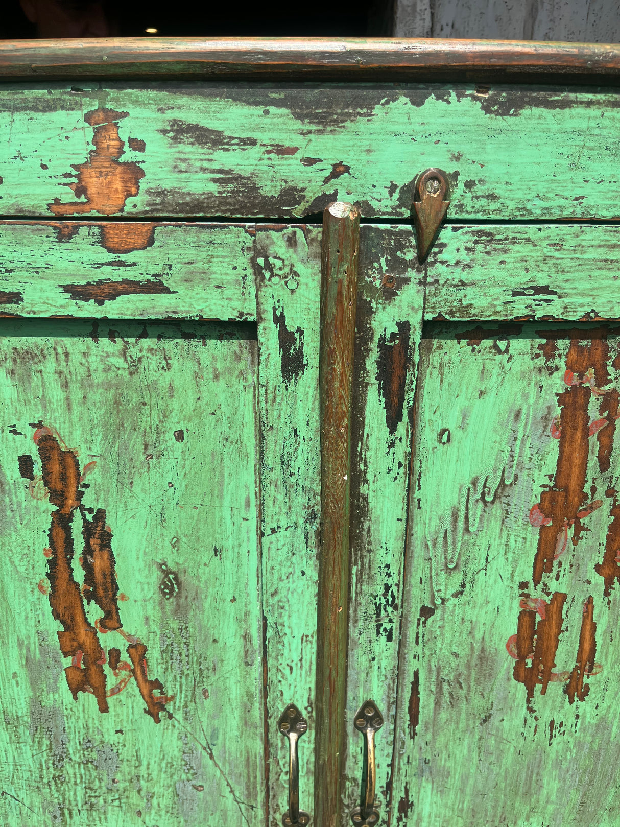 Vintage Distressed Indian Wooden Cabinet