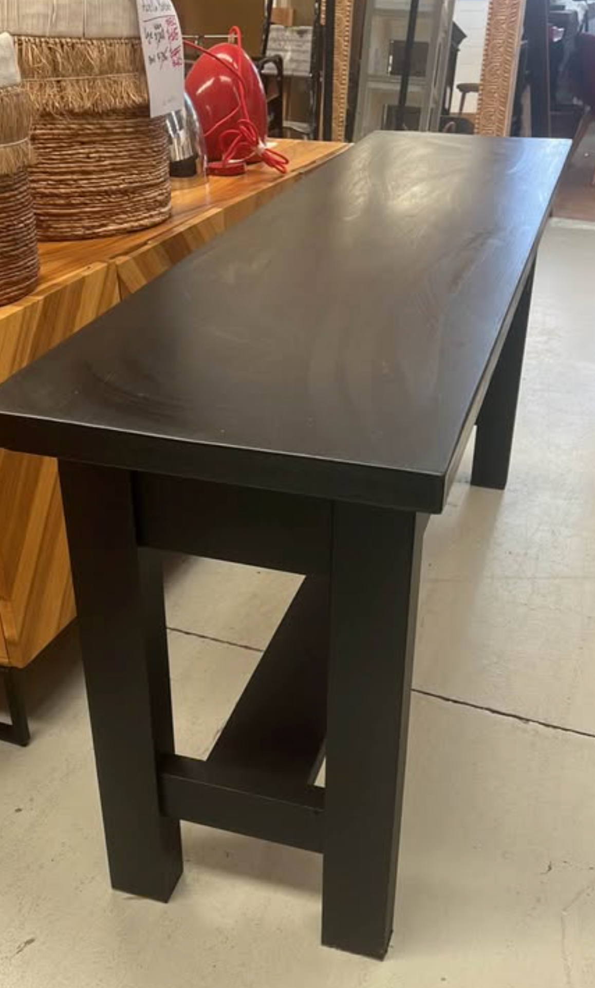 Large Black Solid Console