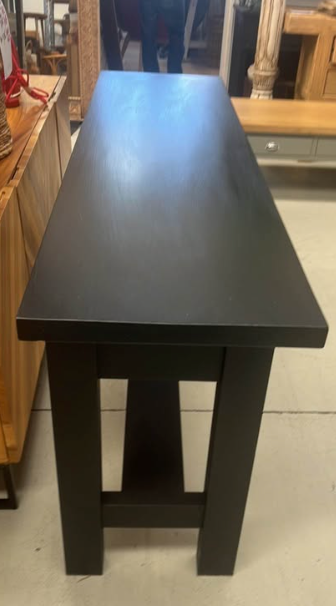 Large Black Solid Console