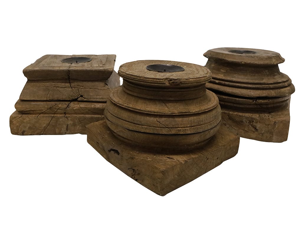 Antique Wooden Candle Holders Antique Wooden Candle Holders