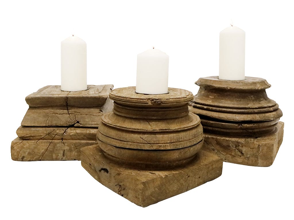 Antique Wooden Candle Holders Antique Wooden Candle Holders