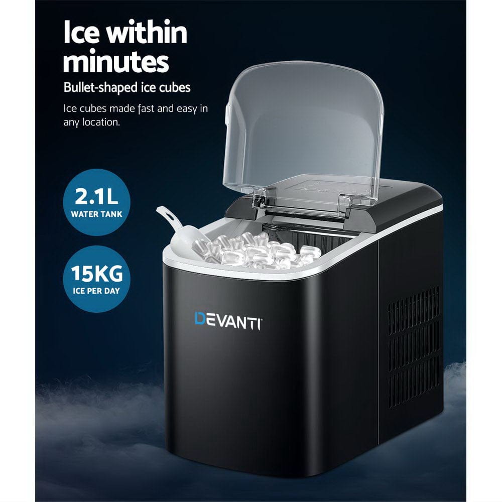 Appliances > Kitchen Appliances 2.1L Ice Maker Machine Commercial Portable Ice Makers Cube Tray Countertop Bar