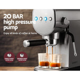 Appliances > Kitchen Appliances Devanti Coffee Machine Espresso Maker 20 Bar Milk Frother Cappuccino Latte Cafe