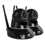 Audio & Video > CCTV UL Tech Set of 2 1080P Wireless IP Cameras - Black