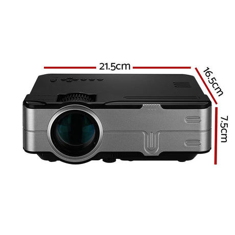 Audio & Video > Projectors & Accessories Devanti Mini Video Projector Portable HD 1080P 1200 Lumens Home Theater USB VGA