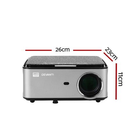 Audio & Video > Projectors & Accessories Devanti Mini Video Projector Wifi USB Portable HD 1080P Home Theater Speaker