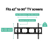 Audio & Video > TV Accessories Artiss TV Wall Mount Bracket Tilt Flat Slim LED LCD Plasma 42 55 65 75 90 inch