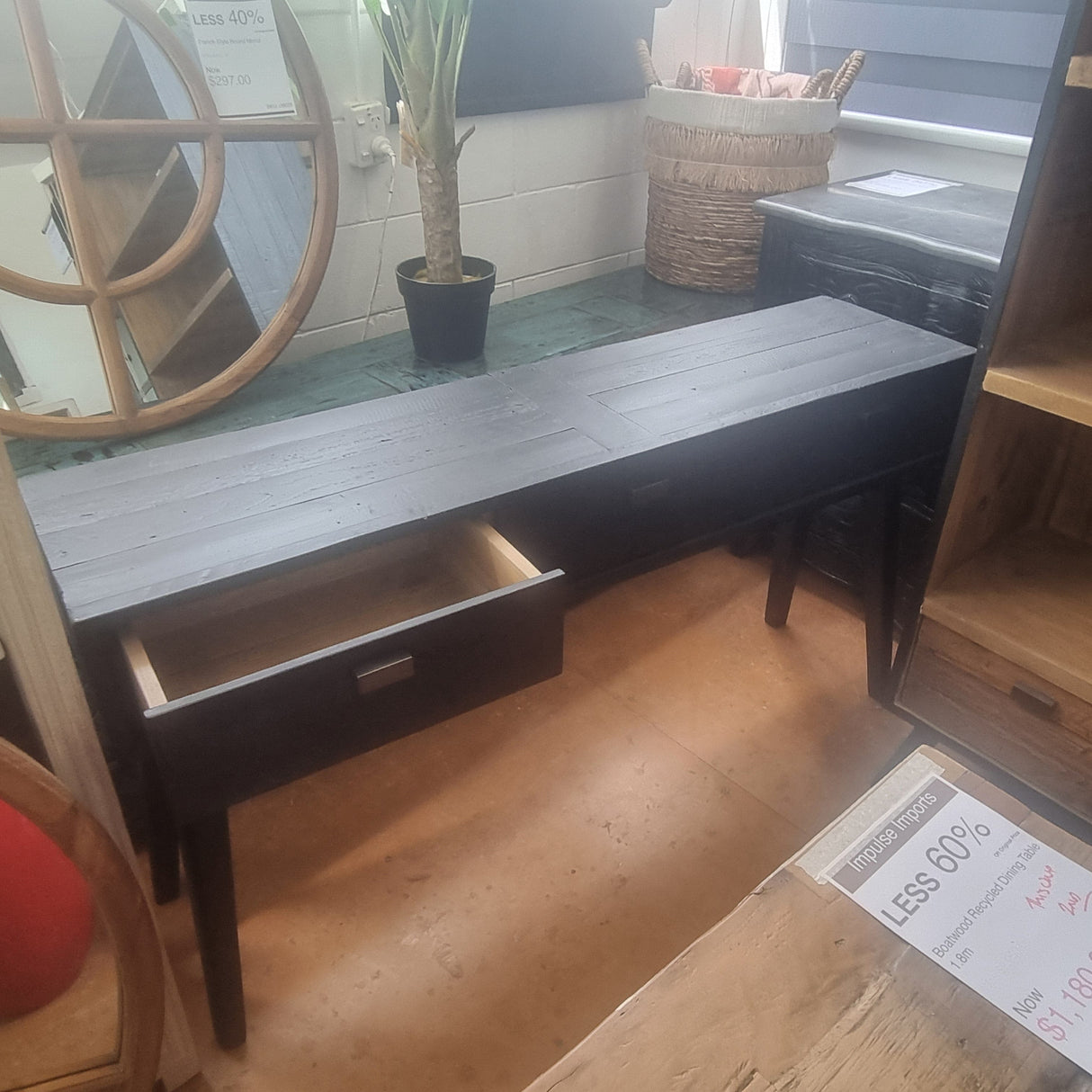 Bach Style Hall Table - Black Bach Style Hall Table - Black