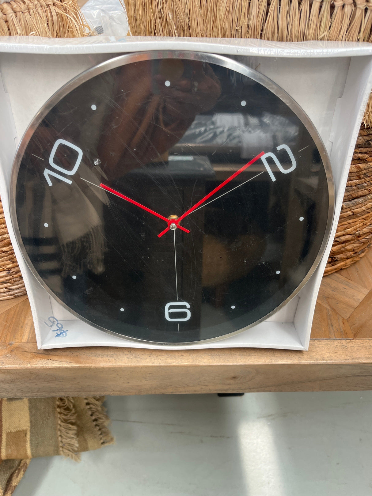 Black and Chrome Wall Clock - small Black and Chrome Wall Clock - small