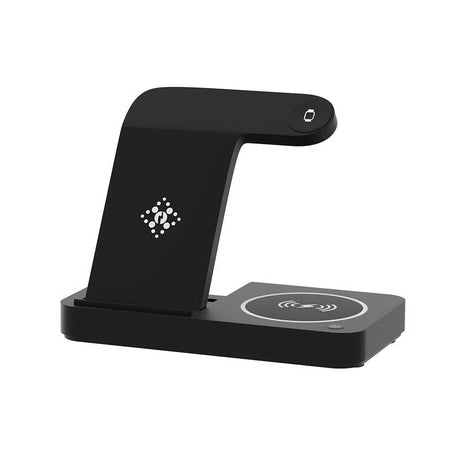 Electronics > Battery Chargers & Power Devanti 4-in-1 Wireless Charger Station Fast Charging for Phone Black