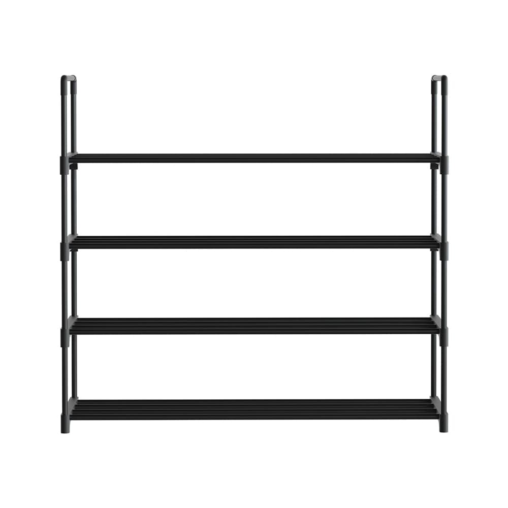 Furniture > Living Room Artiss Shoe Rack Stackable 4 Tiers 80cm Shoes Shelves Storage Stand Black