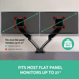 Furniture > Office Artiss Monitor Arm Mount Dual Gas Black