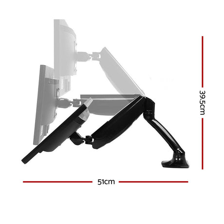 Furniture > Office Artiss Monitor Arm Mount Single Gas Black