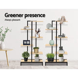 Furniture > Outdoor Artiss 6-tier Indoor Outdoor Metal Wood Plant Stand Garden Shelf Garden Display