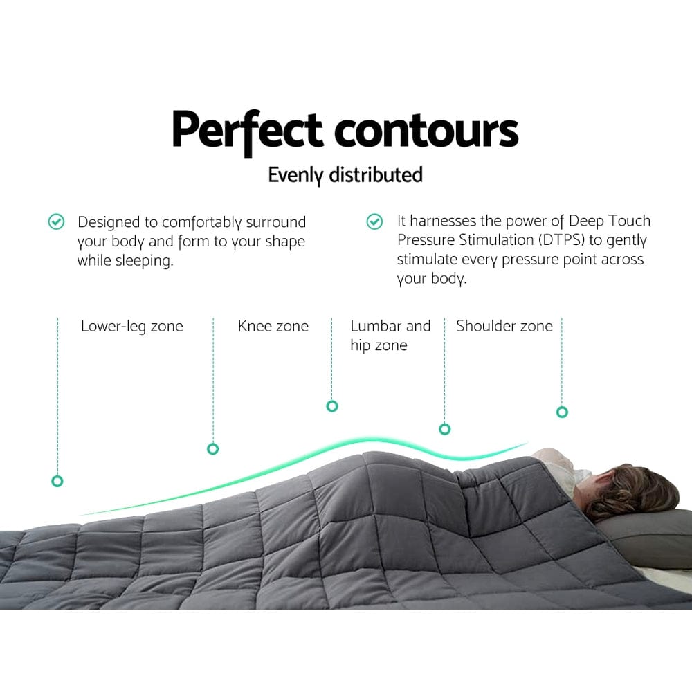 Home & Garden > Bedding Giselle Weighted Blanket 11KG Heavy Gravity Blankets Adult Deep Sleep Ralax Washable