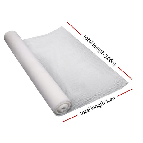 Home & Garden > Shading Instahut 3.66x10m 50% UV Shade Cloth Shadecloth Sail Garden Mesh Roll Outdoor White