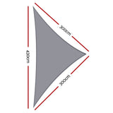 Home & Garden > Shading Instahut Sun Shade Sail Cloth Shadecloth Right Triangle Canopy 280gsm 3x3x4.3m