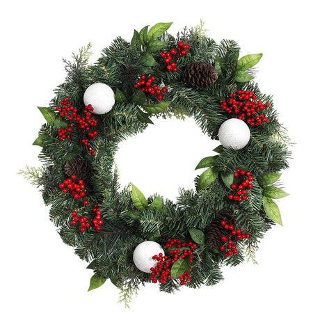 Occasions > Christmas Jingle Jollys 2FT 60CM Christmas Wreath with Decor Xmas Tree Decoration