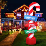 Occasions > Christmas Jingle Jollys Christmas Inflatable Candy Pole 2.4M Lights Outdoor Decorations