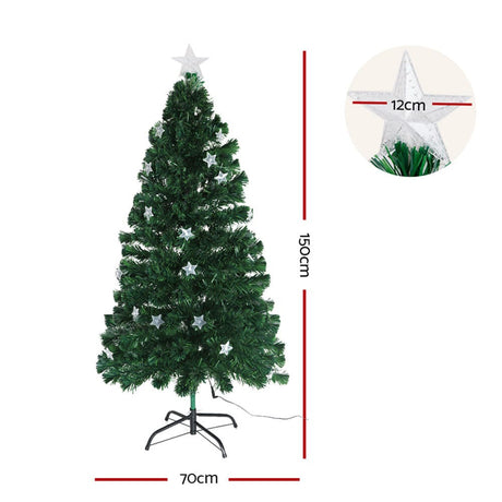 Occasions > Christmas Jingle Jollys Christmas Tree 1.5M LED Xmas trees with Lights Multi Colour