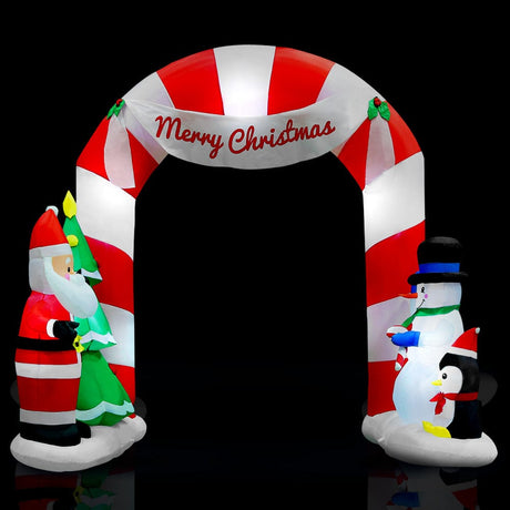 Occasions > Lights Jingle Jollys Christmas Inflatable Santa Archway 3M Outdoor Decorations Lights