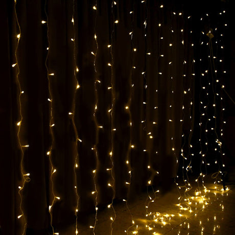Occasions > Lights Jingle Jollys Christmas Lights 6Mx3M 600 LED Curtain Light Decorations Warm