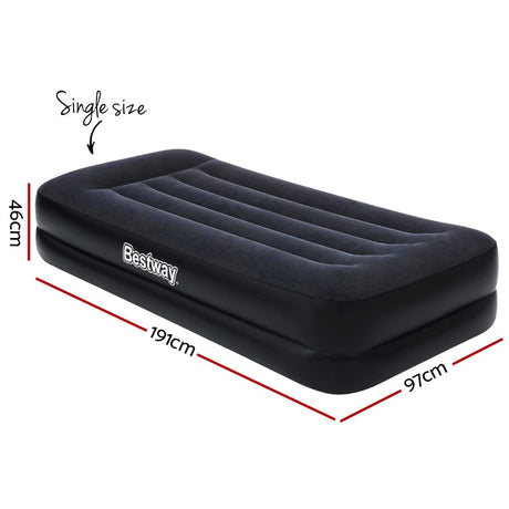 Outdoor > Camping Bestway Air Mattress Bed Single Size Inflatable Camping Beds Built-in Pump