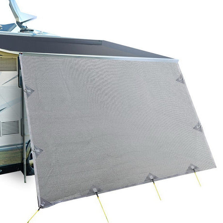 Outdoor > Camping Caravan Privacy Screens Roll Out Awning 4.3X1.95M End Wall Side Sun Shade Screen