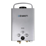 Outdoor > Camping Devanti Outdoor Gas Hot Water Heater Portable Camping Shower 12V Pump Grey
