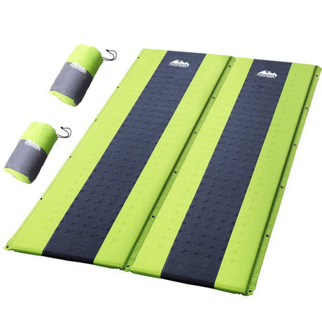 Outdoor > Camping Weisshorn Self Inflating Mattress Camping Sleeping Mat Air Bed Pad Double Green