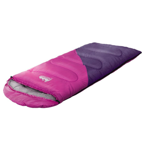 Outdoor > Camping Weisshorn Sleeping Bag 136cm Kids Camping Hiking Winter Pink