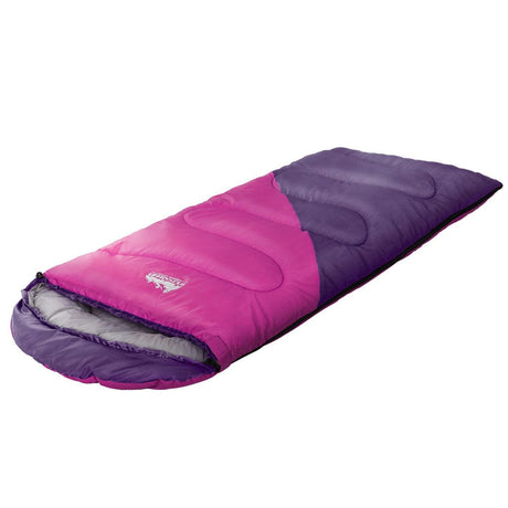 Outdoor > Camping Weisshorn Sleeping Bag Bags Kid 172cm Camping Hiking Thermal Pink