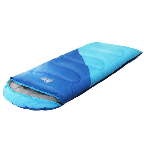 Outdoor > Camping Weisshorn Sleeping Bag Bags Kids 172cm Camping Hiking Thermal Blue