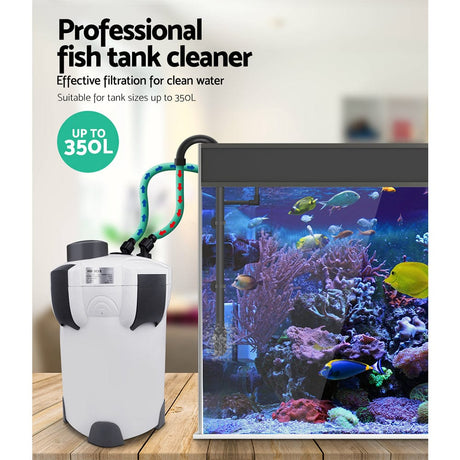 Pet Care > Aquarium Aquarium External Canister Filter Aqua Fish Tank UV Light with Media Kit 1850L/H