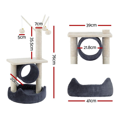 Pet Care > Cat Supplies i.Pet Cat Tree Scratching Post 76cm Scratcher Tower Condo House Hanging toys