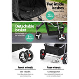 Pet Care > Dog Supplies i.Pet 3 Wheel Pet Stroller - Black