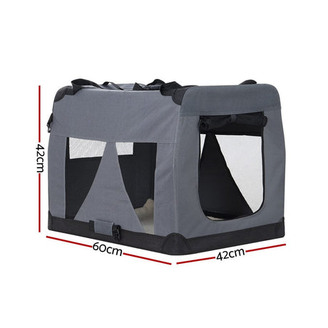 Pet Care > Dog Supplies i.Pet Pet Carrier Soft Crate Dog Cat Travel Portable Cage Kennel Foldable Car M