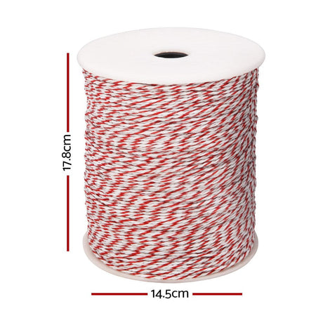 Pet Care > Farm Supplies Giantz Electric Fence Wire 500M Fencing Roll Energiser Poly Stainless Steel