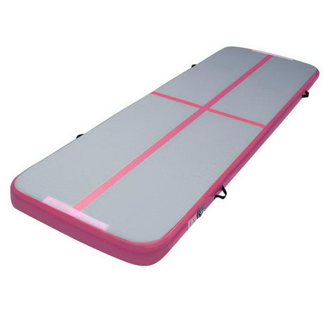 Sports & Fitness > Fitness Accessories Everfit 3m x 1m Air Track Mat Gymnastic Tumbling Pink and Grey