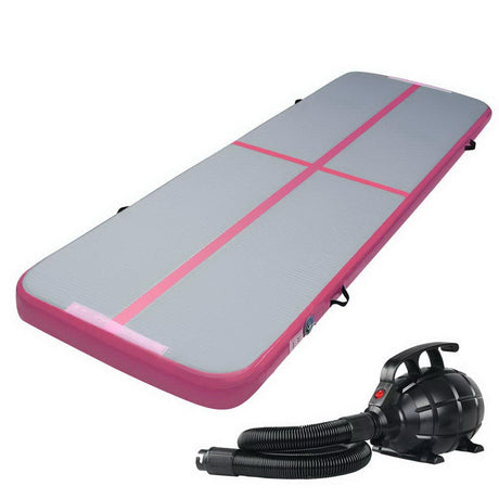 Sports & Fitness > Fitness Accessories Everfit GoFun 3X1M Inflatable Air Track Mat with Pump Tumbling Gymnastics Pink