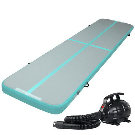 Sports & Fitness > Fitness Accessories Everfit GoFun 4X1M Inflatable Air Track Mat with Pump Tumbling Gymnastics Green