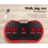 Sports & Fitness > Fitness Accessories Everfit Vibration Machine Plate Platform Body Shaper Home Gym Fitness Red
