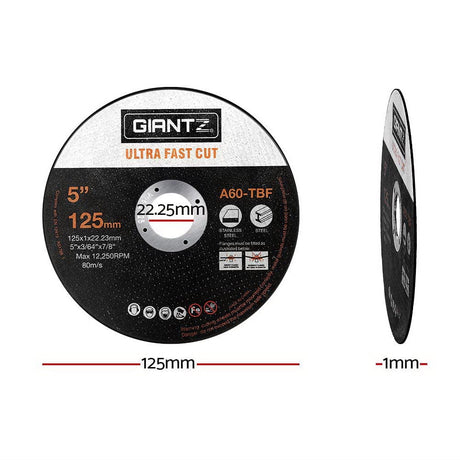 Tools > Industrial Tools Giantz 200-Piece Cutting Discs 5" 125mm Angle Grinder Thin Cut Off Wheel Metal