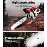 Tools > Industrial Tools Giantz 62CC Chainsaw Commercial Petrol 20" Bar E-Start 20 Bar Pruning Chain Saw