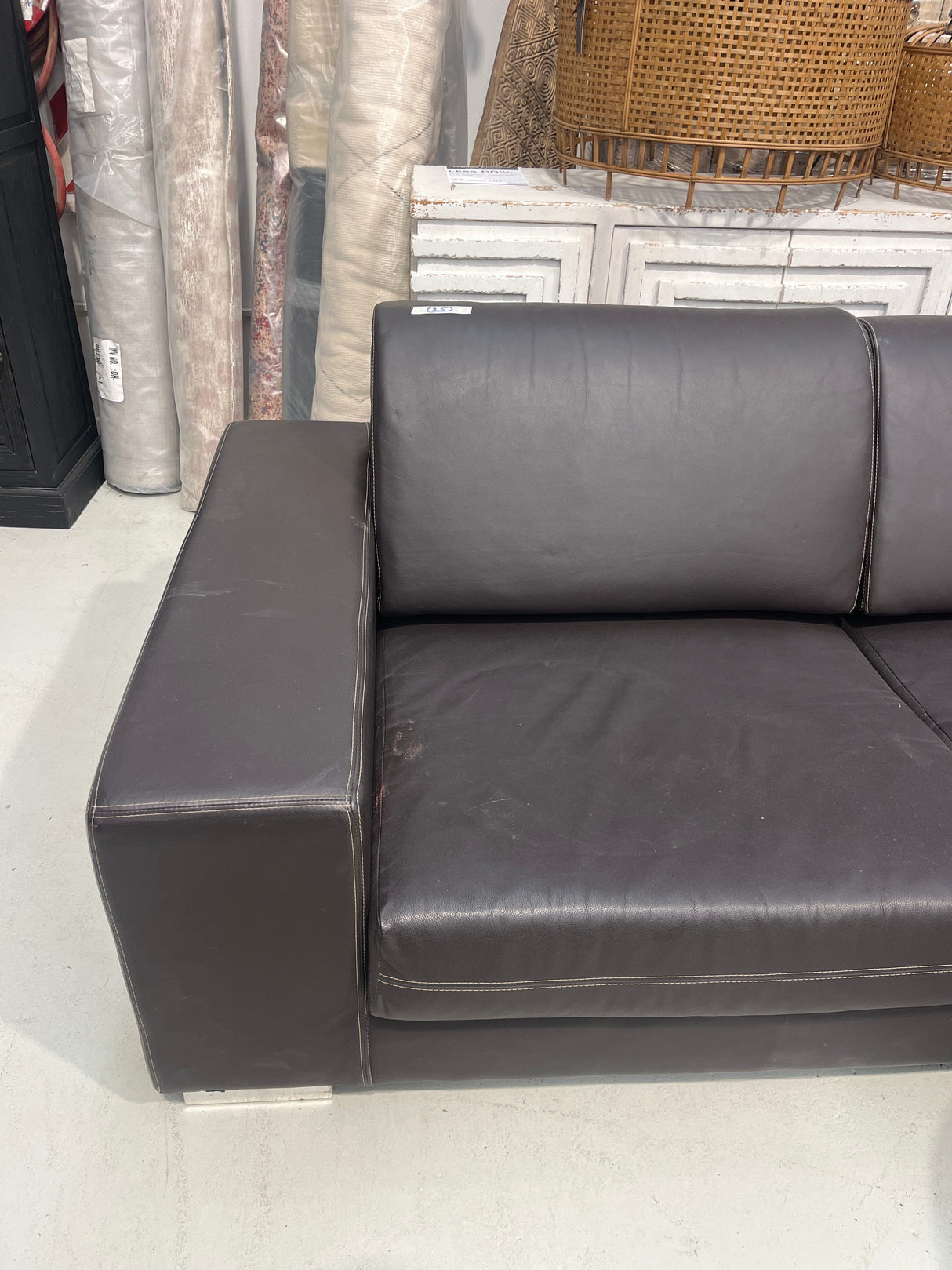 XL Italian leather Dark Brown Sofa XL Italian leather Dark Brown Sofa