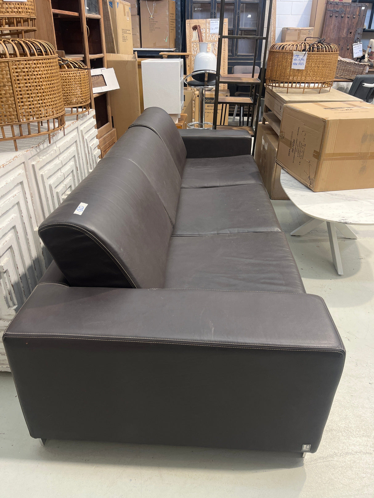 XL Italian leather Dark Brown Sofa XL Italian leather Dark Brown Sofa