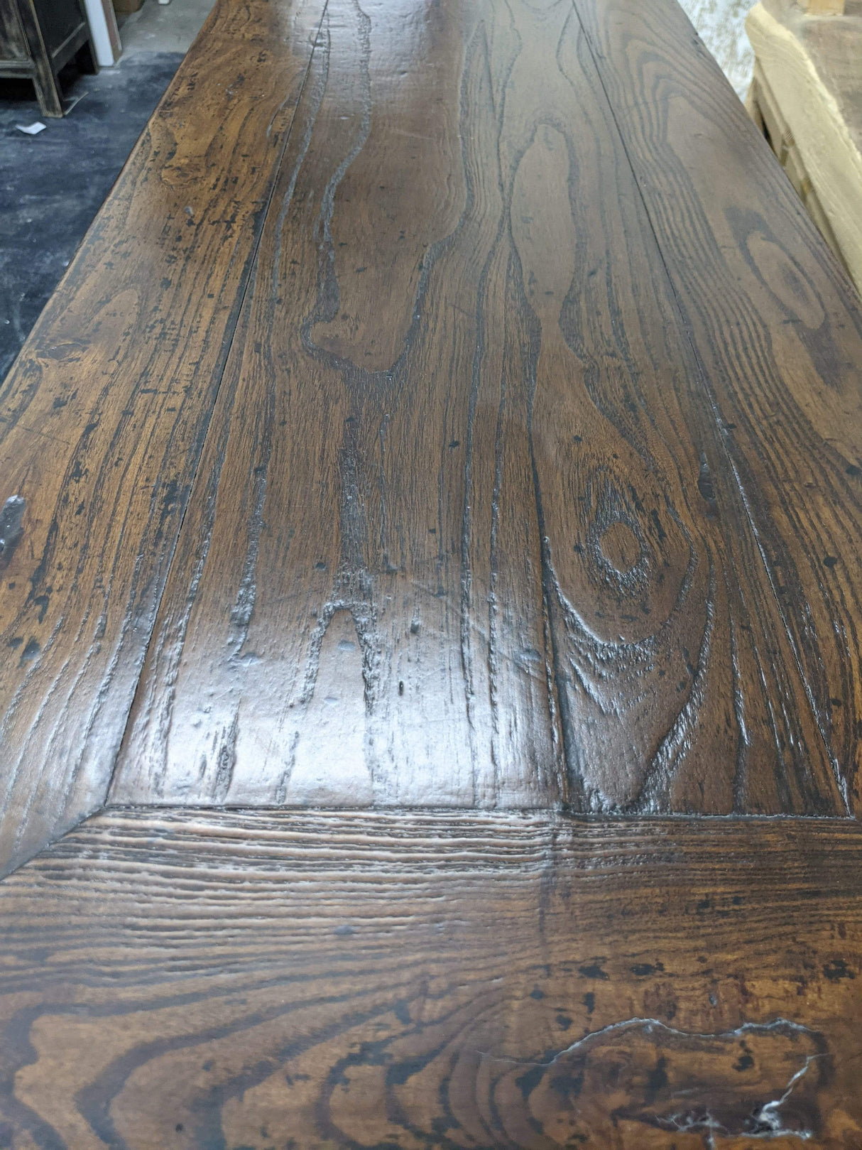 Antique Oak Top Hall Table
