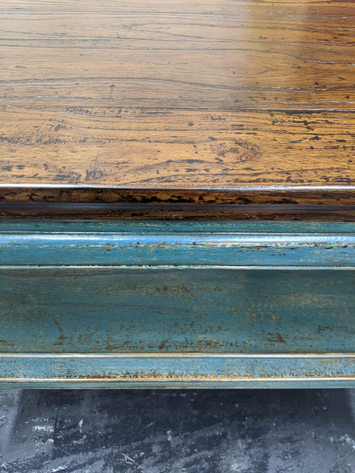 Antique Oak Top Hall Table